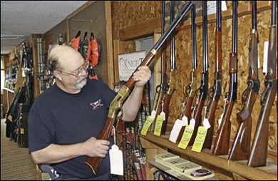 Customer with Rifle